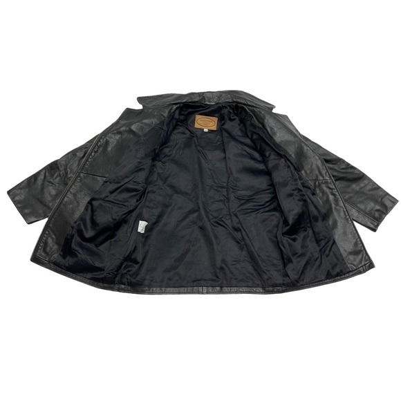 SELECTION black leather jacket size M vintage made in Canada - Picture 7 of 13